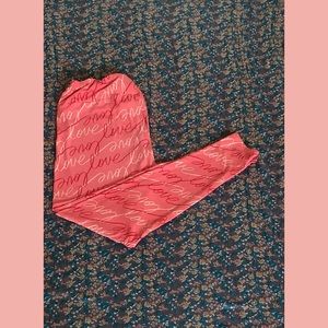 Lularoe Love script leggings Tall and Curvy